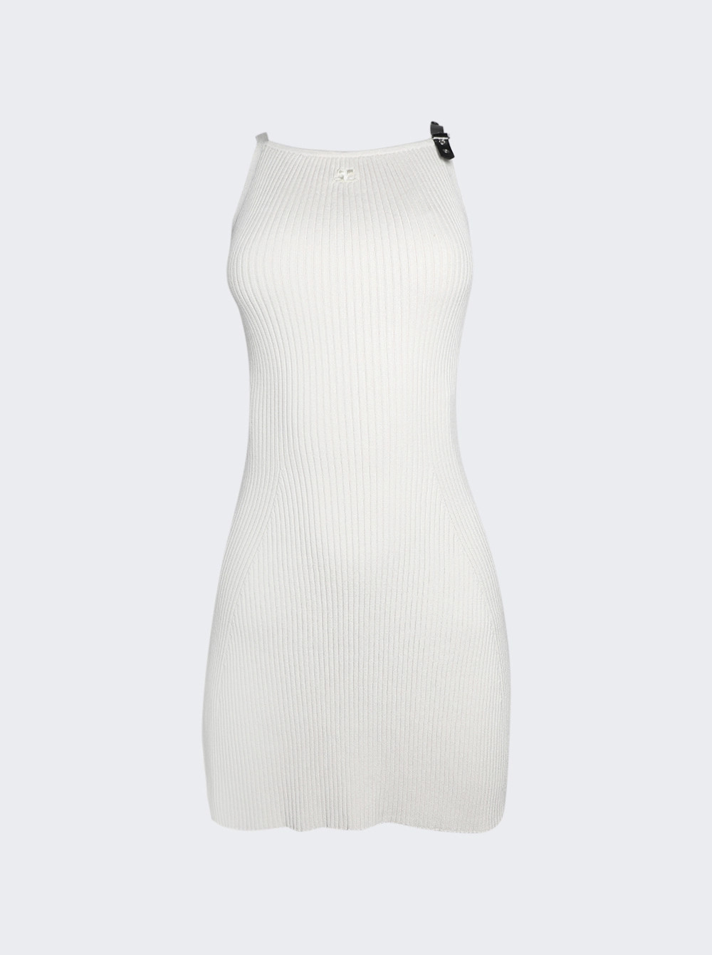 Neckline Rib Knit Dress Lime Stone  | The Webster | The Webster