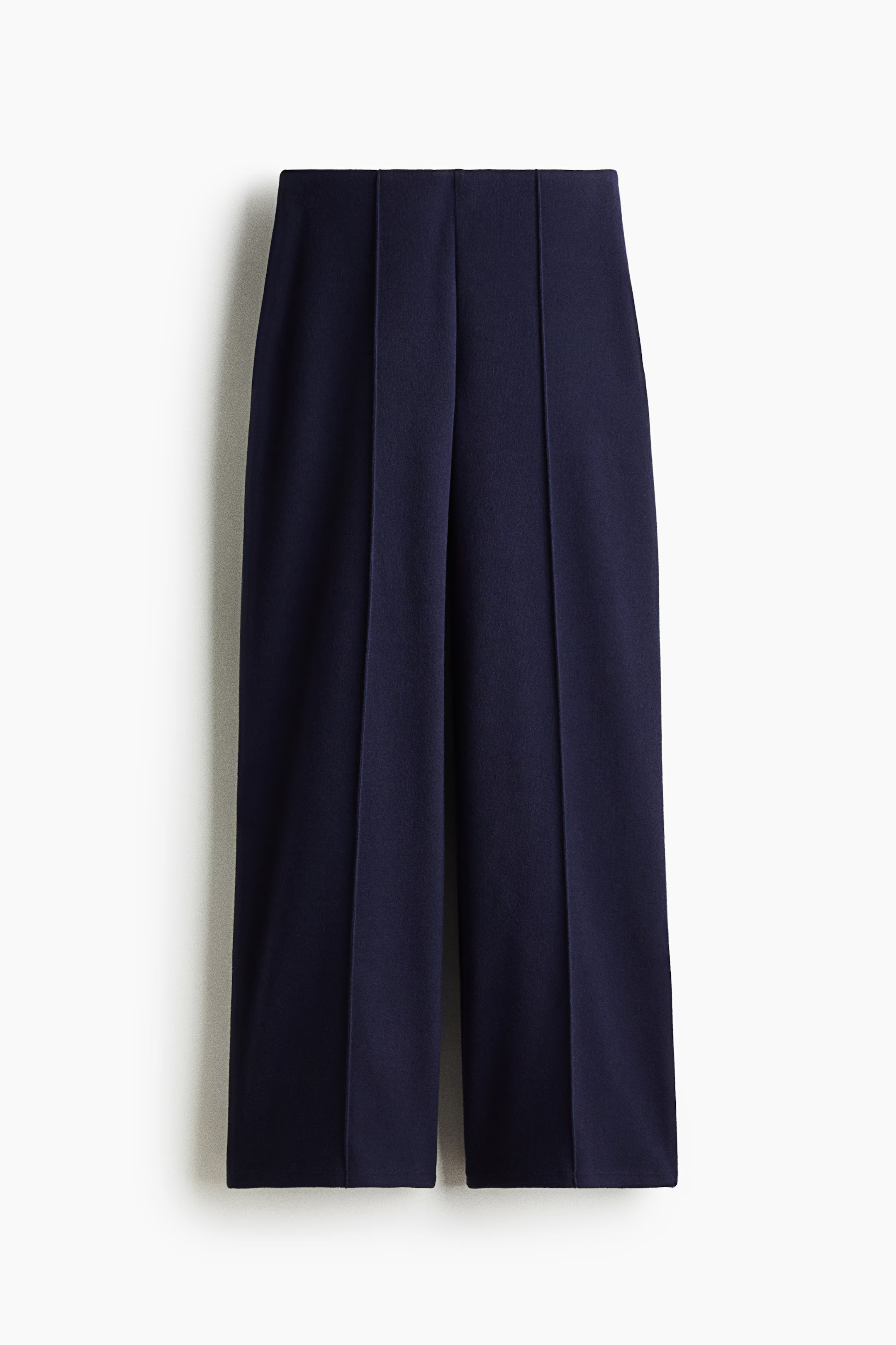 Crease-leg trousers - Navy blue - Ladies | H&M GB | H&M (UK, MY, IN, SG, PH, TW, HK)