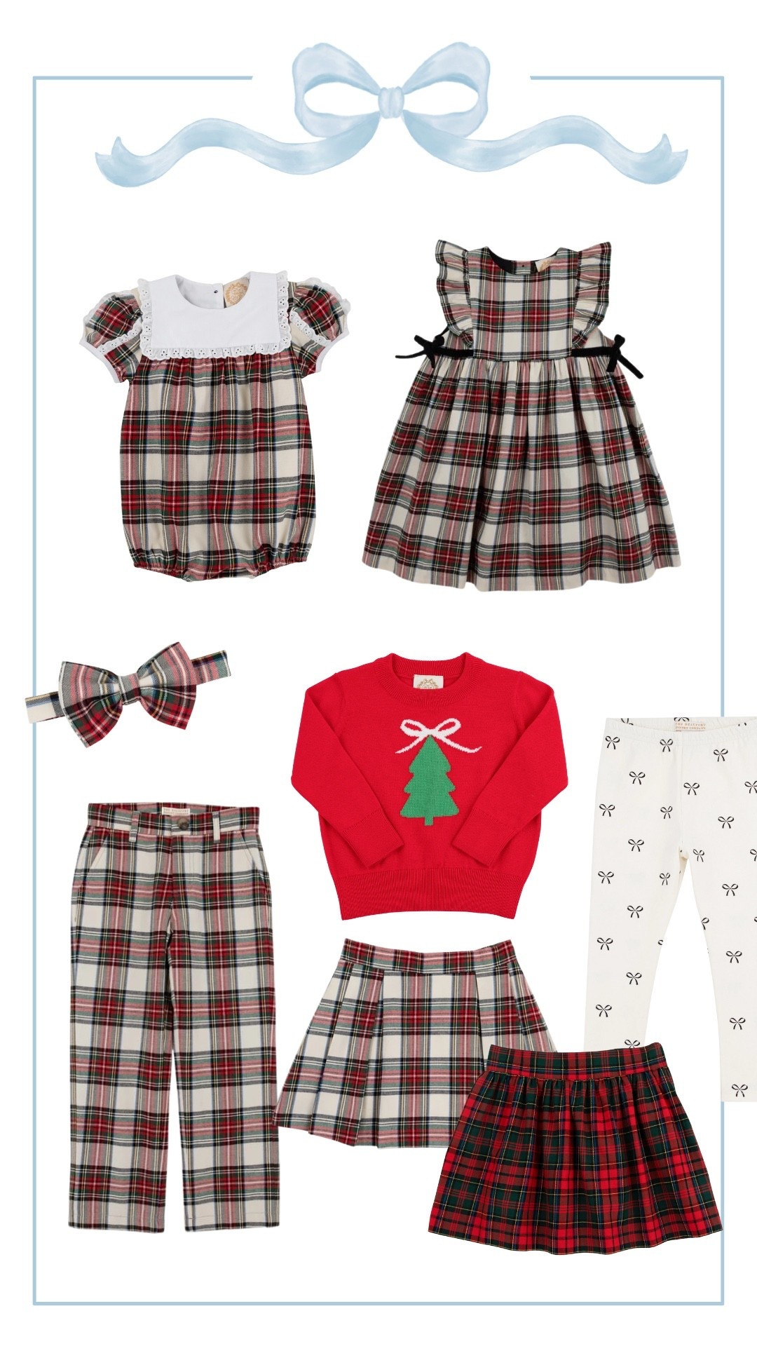 our christmas outfits AND more festive fits (think red tartan and black watch!) are 35% off TODAY ONLY! Adore these year after year!