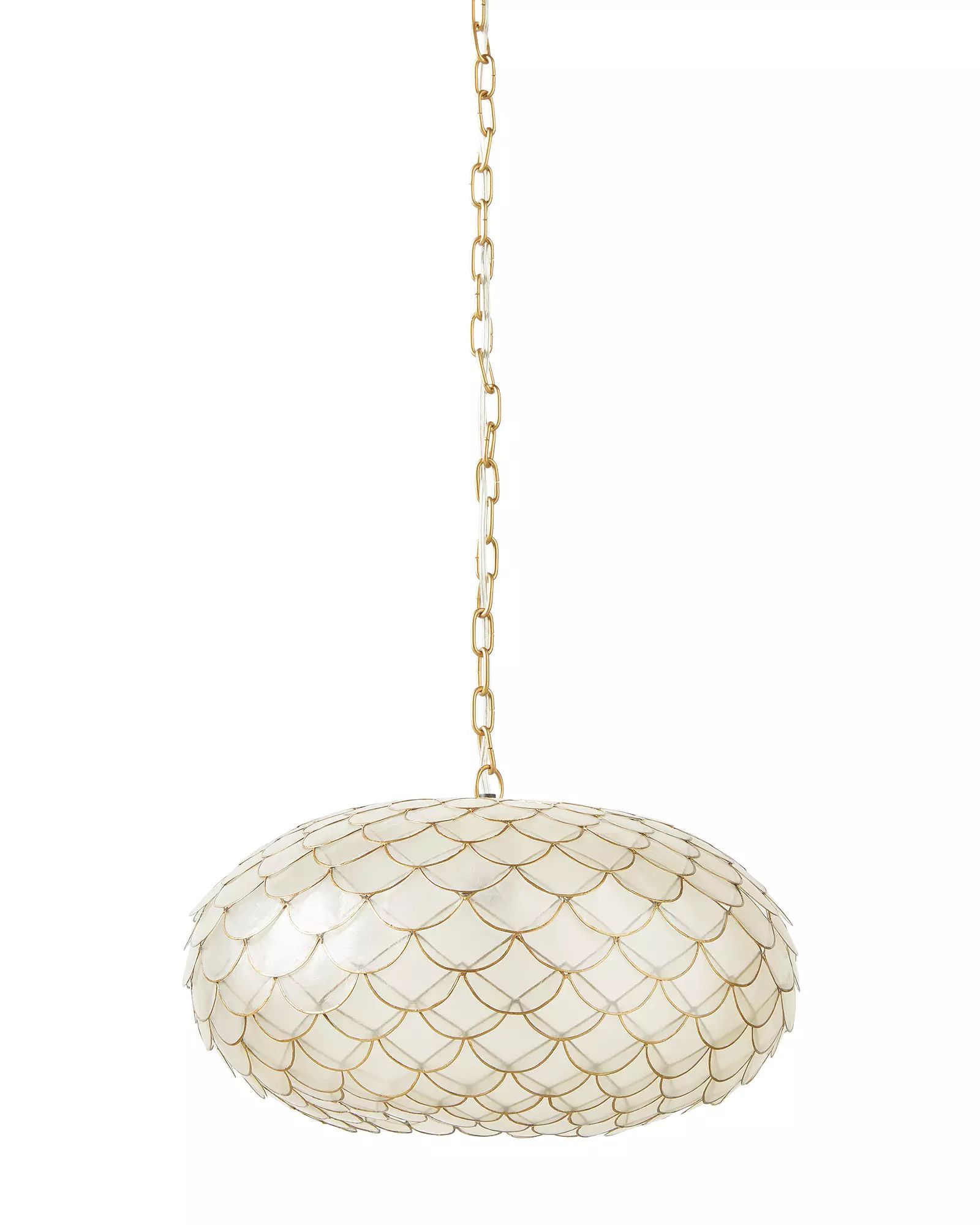 Capiz Scalloped Chandelier | Serena and Lily