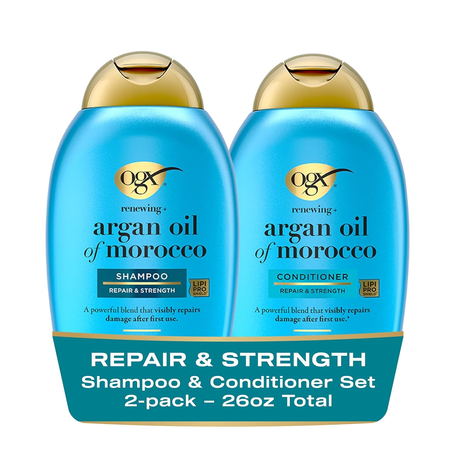 OGX Renewing + Argan Oil of Morocco Shampoo & Conditioner Set, Damage Repairing Shampoo & Conditi... | Amazon (US)