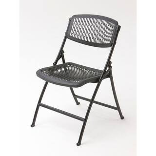 HDX Plastic Seat Folding Chair in Black 2FF0010P - The Home Depot | The Home Depot