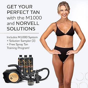 Norvell Sunless M1000 HVLP Spray Tan Machine Kit with 8 oz Tuscan Plus, Venetian & Dark Solutions... | Amazon (US)