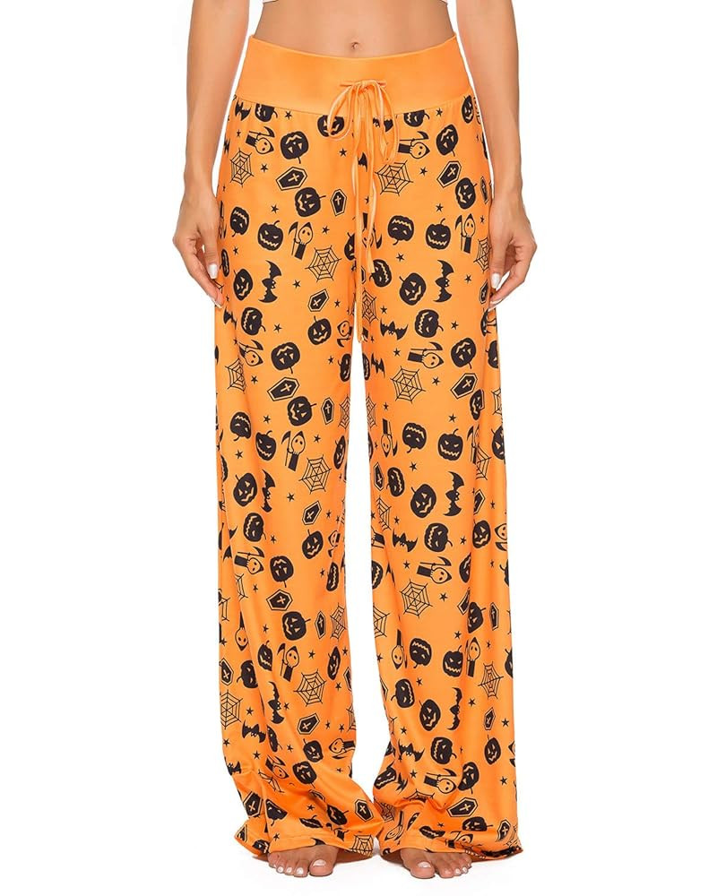 Womens Halloween Pajamas Pants Ladies Pumpkins Ghost Pajama Cute Soft Long Bottoms Women Pjs Pj J... | Amazon (US)