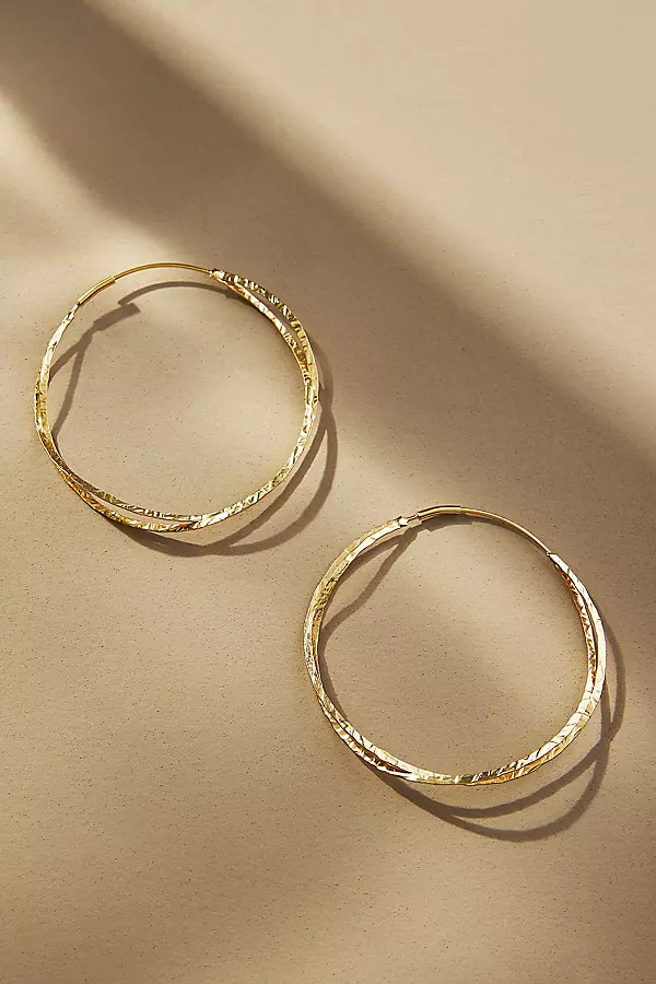 Twisted Hoop Earrings | Anthropologie (US)