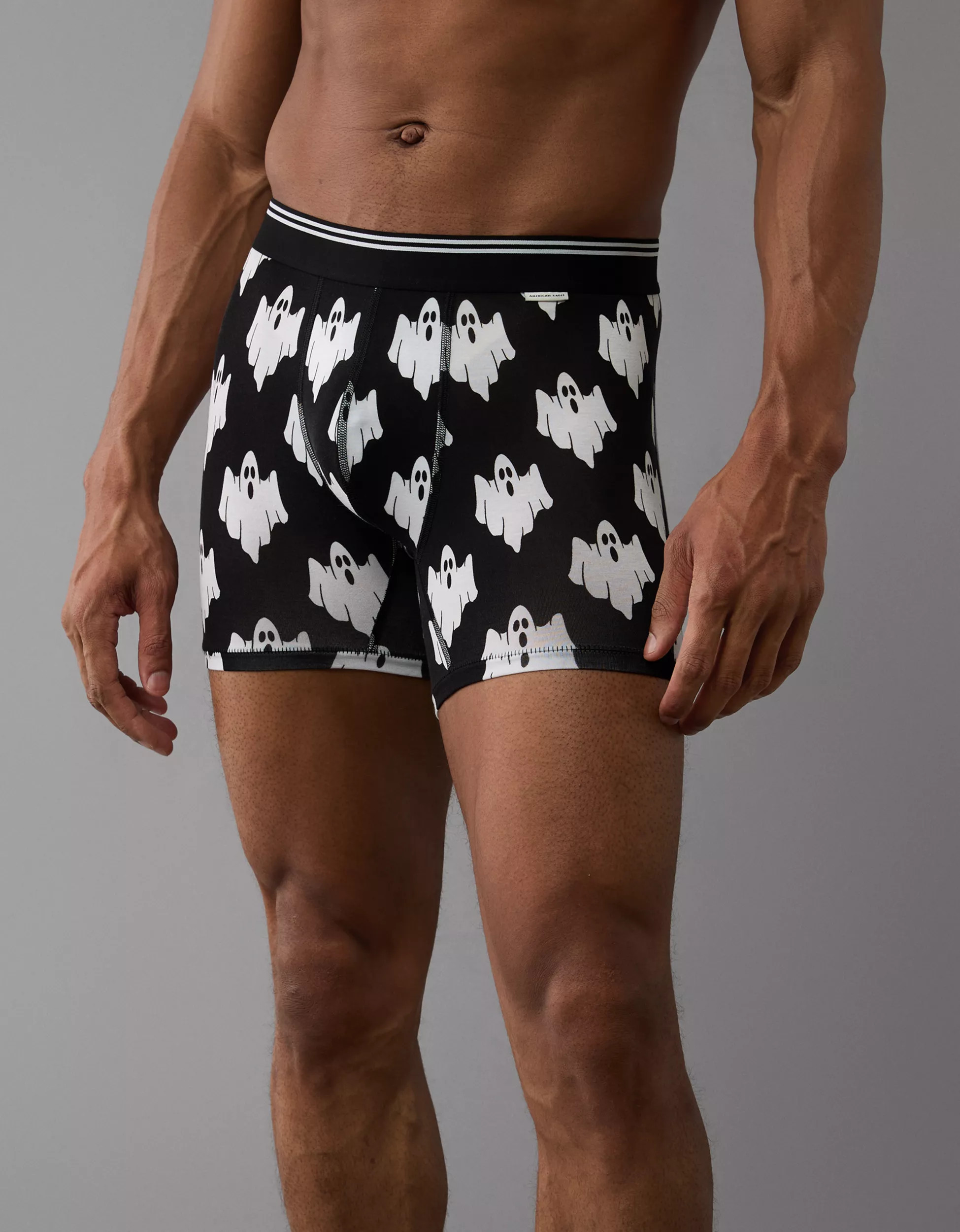 AEO Men's Ghosts Halloween 4.5" Ultra Soft Boxer Brief | American Eagle Outfitters (US & CA)