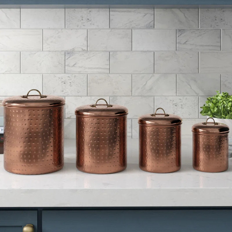 Brixton Metal Canister - Set of 4 | Wayfair North America