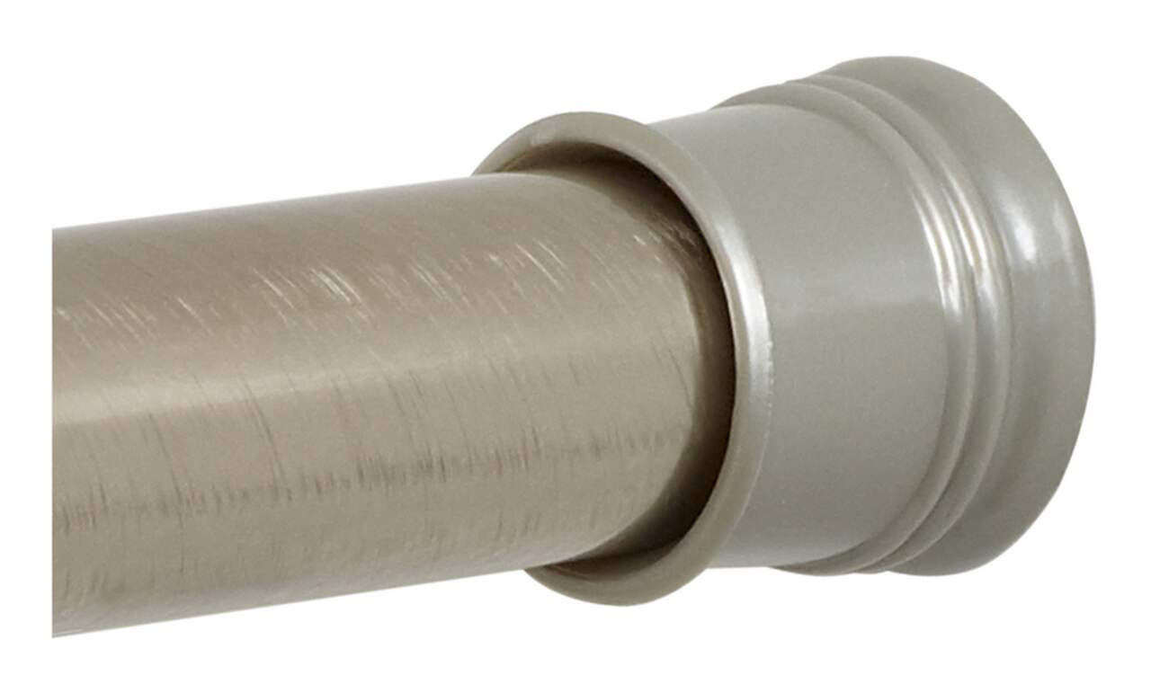 For Living Adjustable Rust-Resistant Shower Curtain Tension Rod, Brushed Nickel, 44-in to 72-in | Canadian Tire