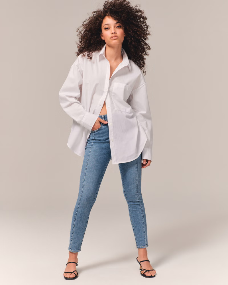 High Rise Super Skinny Ankle Jean | Abercrombie & Fitch (US)