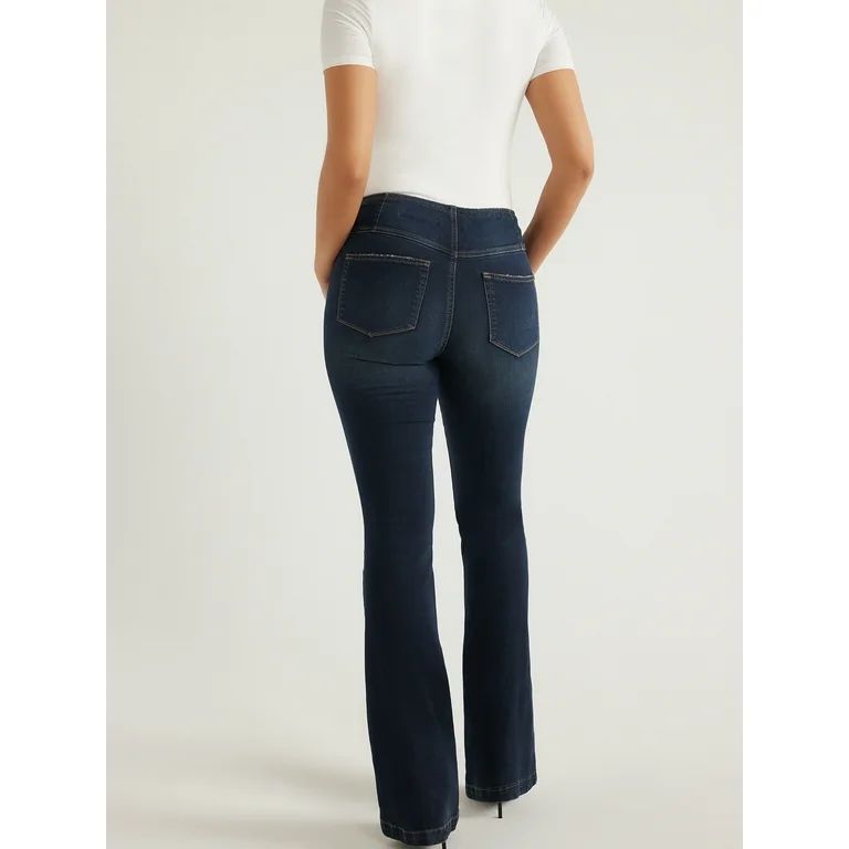 Sofia Jeans Women's Melissa Flare Pull On High Rise Jeans, 33.5" Inseam, Sizes 2-20 - Walmart.com | Walmart (US)