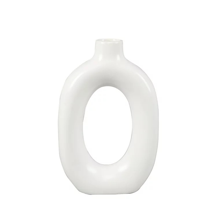 Mainstays Jarrón Circular de Cerámica 8", Blanco | Walmart (US)