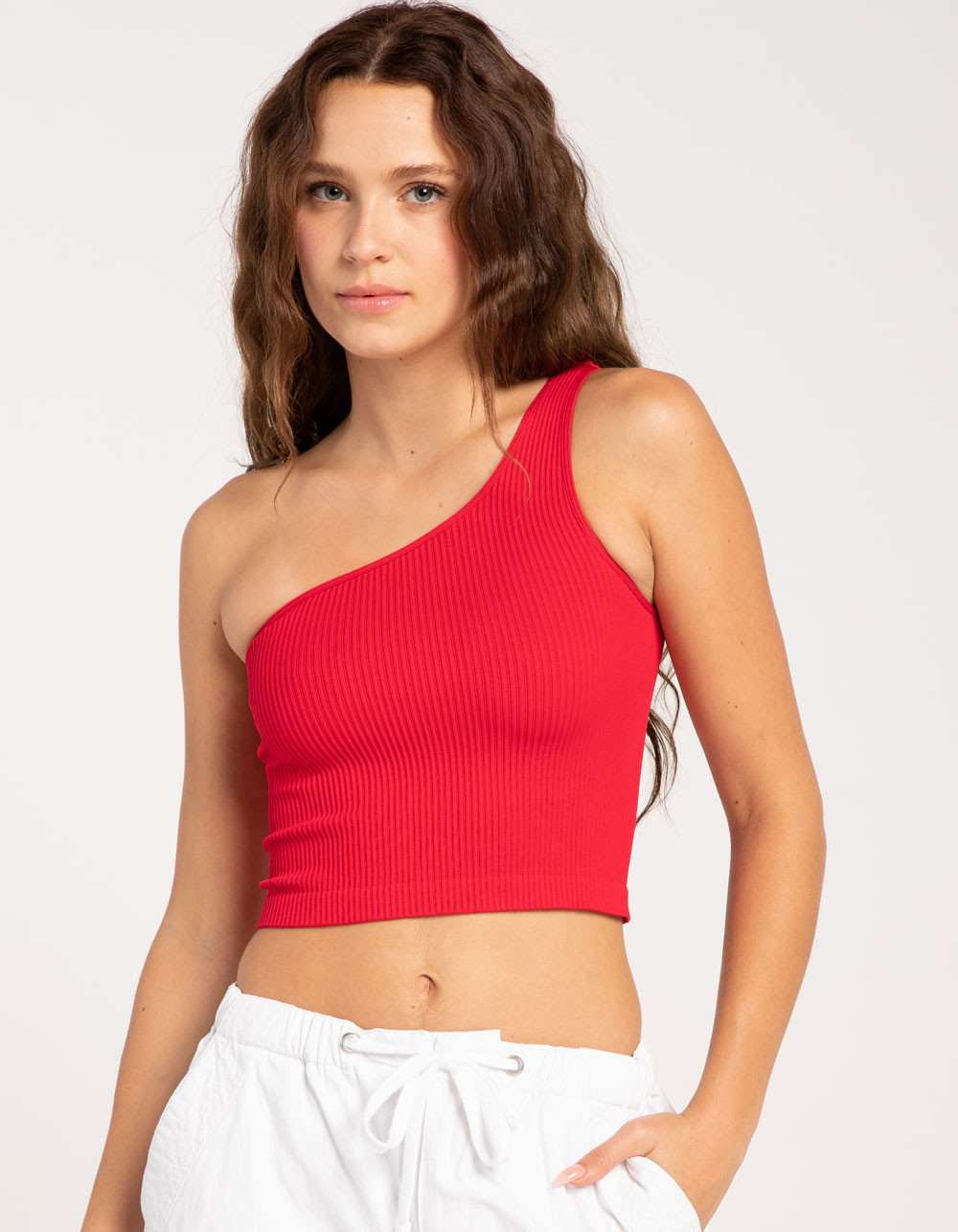 FULL TILT Seamless One Shoulder Womens Tank Top | Tillys