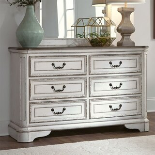 Magnolia Manor Antique White 6-drawer Dresser | Bed Bath & Beyond