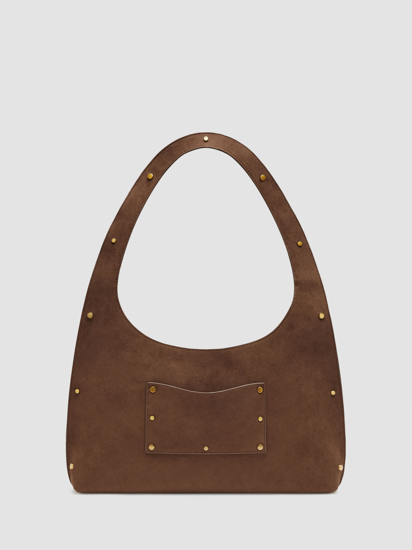 Suede STUDDED SUEDE SHOULDER BAG For Daily Casual | Cider