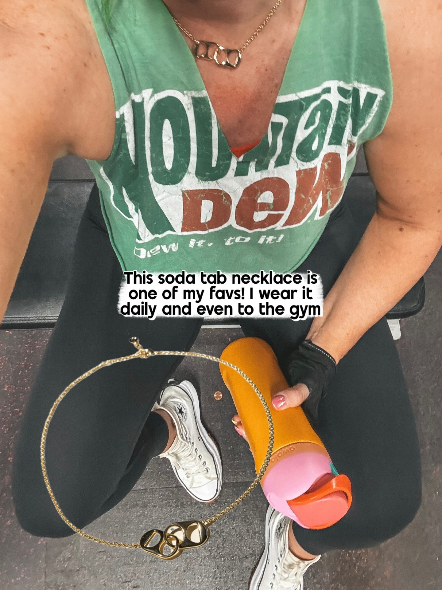 One of my most worn necklaces and also can worn to gym + get wet.