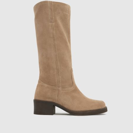 Womens Taupe schuh Damari Suede Pull On Boots | schuh | Schuh