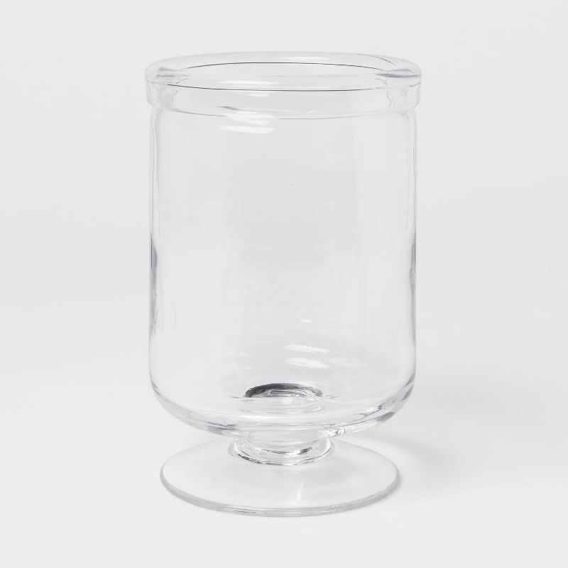 7.5&#34; x 5&#34; Glass Seeded Hurricane Candle Holder Clear - Threshold&#8482; | Target