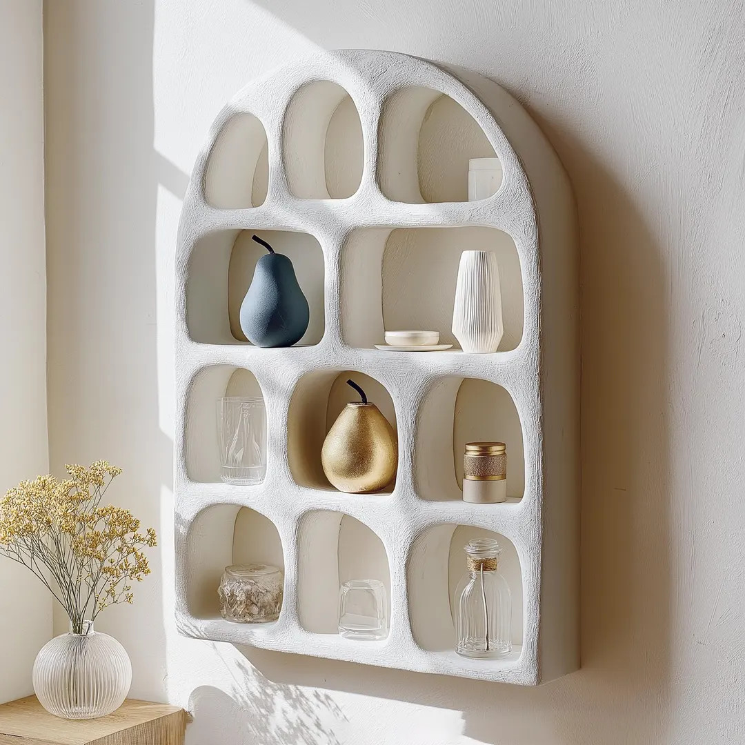 White Handmade Curio Shelf ,oddities shelf,Curiousity shelf,Curio Shelf, Wall Altar, Niche Nature... | Etsy (US)