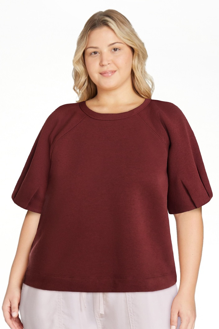 Scenario Women's and Women's Plus Fleece Top with Lantern Sleeves, Size XS-4X | Walmart (US)