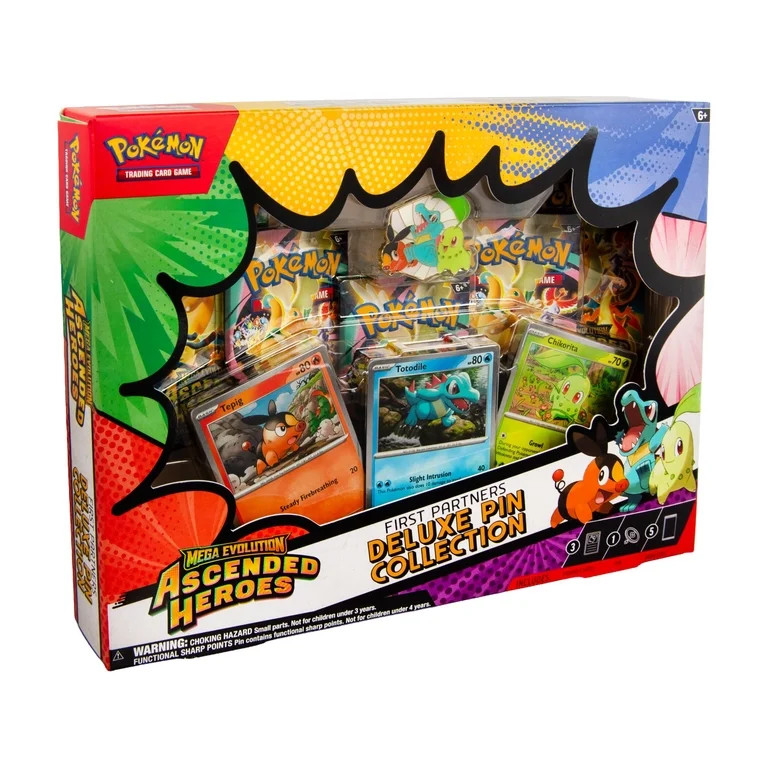 Pokemon Trading Card Games Mega Evolution Ascended Heroes First Partners Deluxe Pin Collection | Walmart (US)