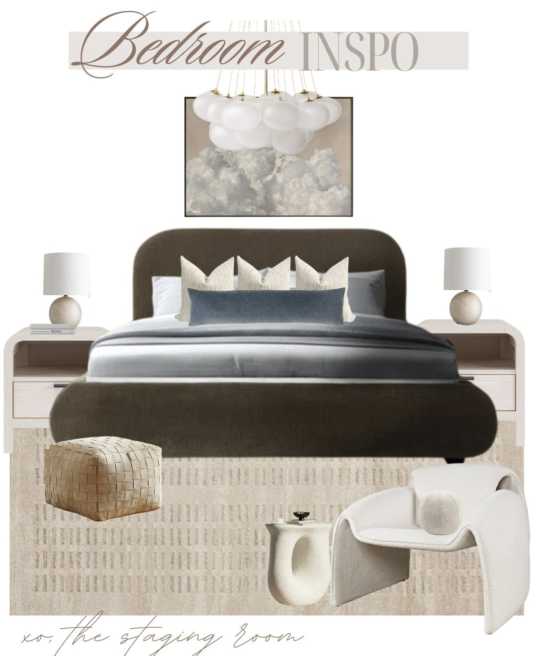  
Moody Contemporary Bedroom.

#wayfair #wayfairfinds #bedroom #bed #platformbed #lowbed #accentchair #statementchandelier #moodybedroom #moodyinteriors #etsyart #loloirug #nightstandstorage #nightstand #amazonhome #amazonhomefinds