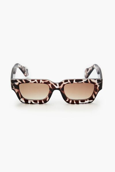 Giraffe Print Rectangle Sunglasses | Forever 21