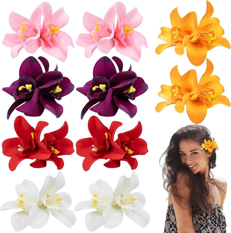 10pcs Bohemian Flower Hair Clips, Artificial Tropical Flower Clip for Seaside Holiday, Wedding Pa... | Amazon (UK)