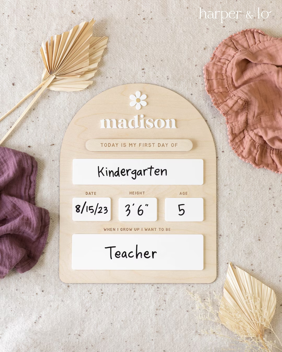 Personalized First Day of School Sign, Last Day of School Sign, Custom Dry Erase Sign, Reusable B... | Etsy (US)