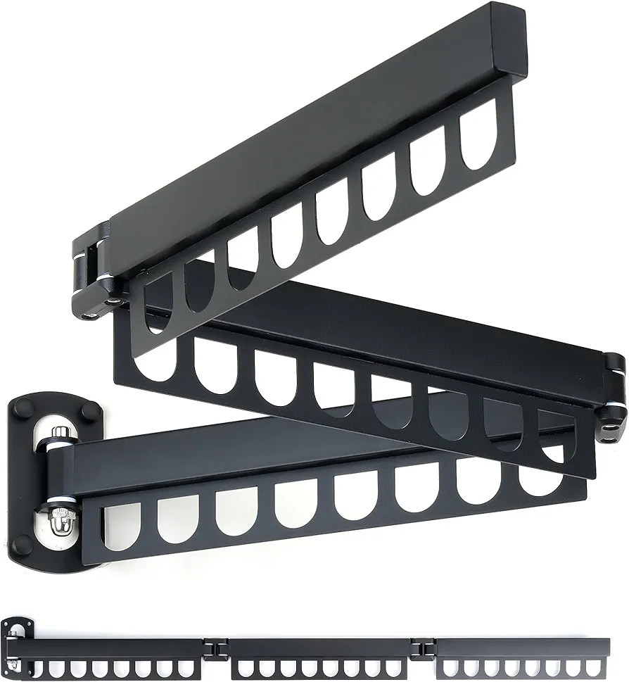 Clothes Rack Wall Mount, Collapsible Drying Racks for Laundry, Clothes Drying Rack Wall Mounted | Amazon (US)