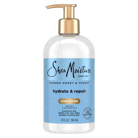 SheaMoisture Hydrate & Repair Conditioner for Damaged Hair Manuka Honey and Yogurt Shea Butter Conditioner, 13 fl oz | Walmart (US)