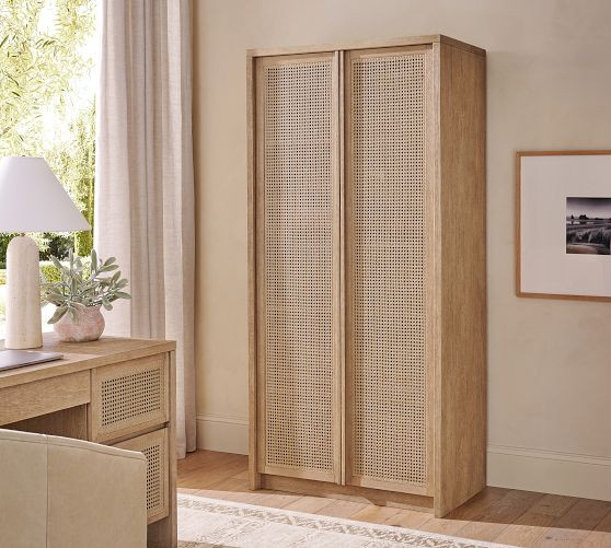 Marina Cane Tall Storage Cabinet (36"-108") | Pottery Barn (US)