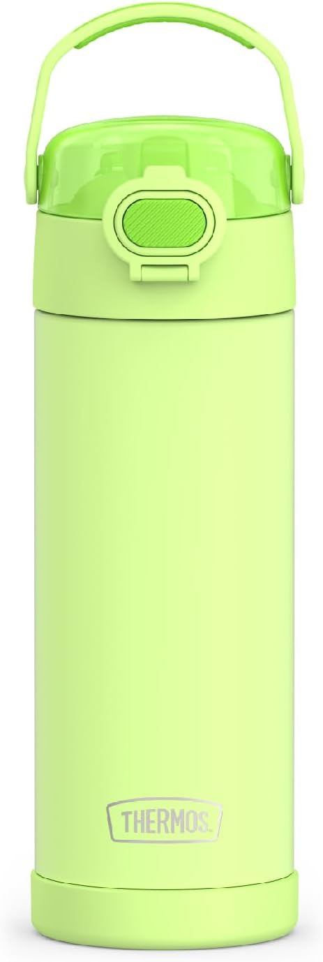THERMOS FUNTAINER 16 Ounce Stainless Steel Vacuum Insulated Bottle with Wide Spout Lid, Neon Lime | Amazon (US)