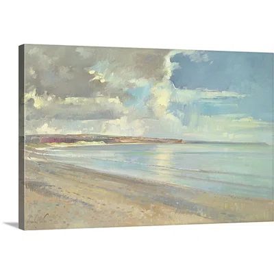 'Reflected Clouds, Oxwich Beach, 2001' by Timothy Easton Painting Print on Canvas Size: 16" H x 24" W x 1.5" D | Wayfair North America