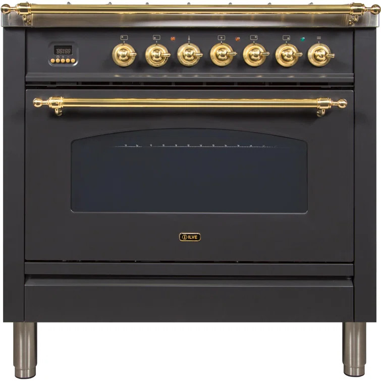 Nostalgie Series 36" 3.55 cu. ft. Freestanding Dual Fuel with Griddle | Wayfair North America