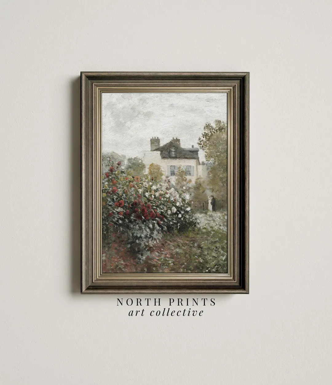 Rose Garden Vintage Painting Vintage English Cottage Art PRINTABLE Dining Room Decor Digital Down... | Etsy (US)