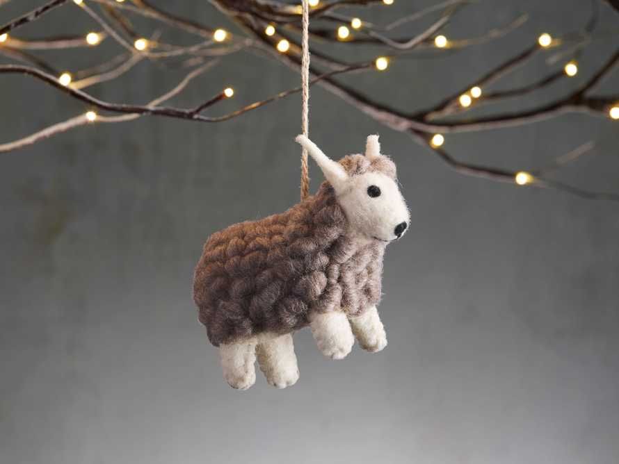 Grey Wool Sheep Ornaments (set of 6) | Arhaus | Arhaus
