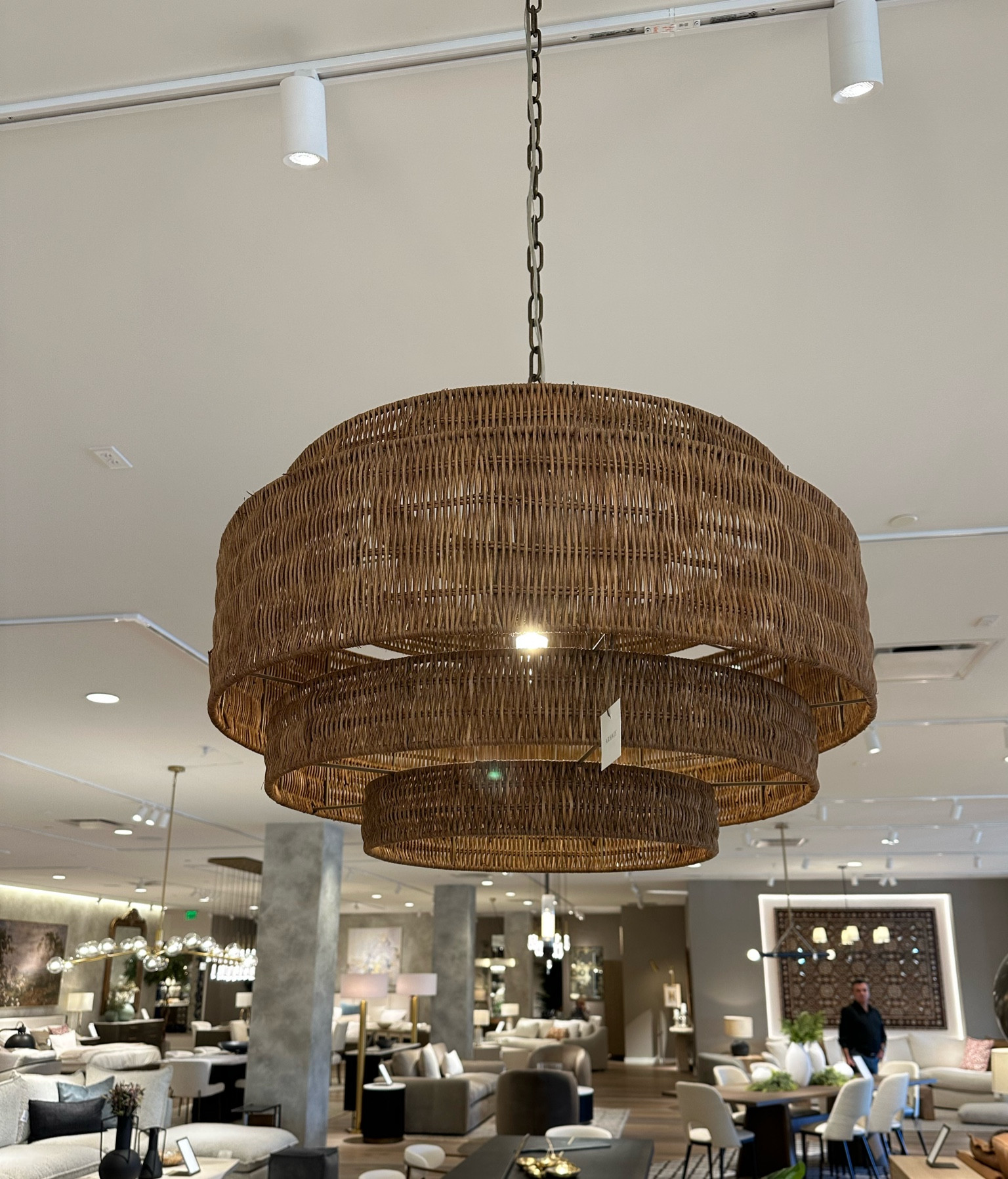 Dining room chandelier, entryway chandelier, coastal lighting, modern coastal entryway, arhaus chandelier, rattan chandelier

#LTKhome