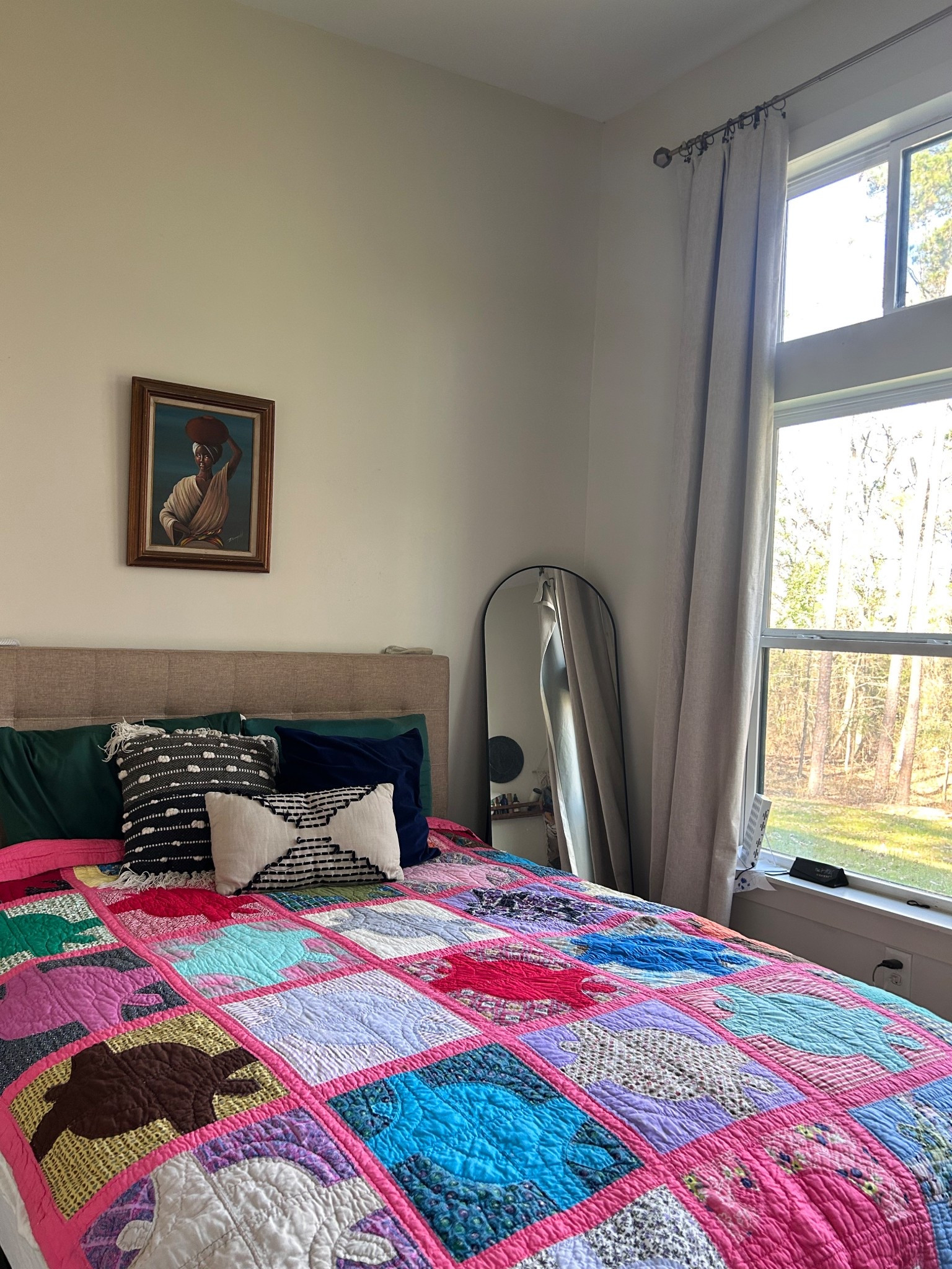 Designer? No.
Curated? Absolutely.
This bed is brought to you by hand-me-downs, Poshmark finds, and a lifelong commitment to thrifting.
When I say thrift is life, I mean it. ✨

#LTKHome #LTKdayinmylife #LTKmorningroutine