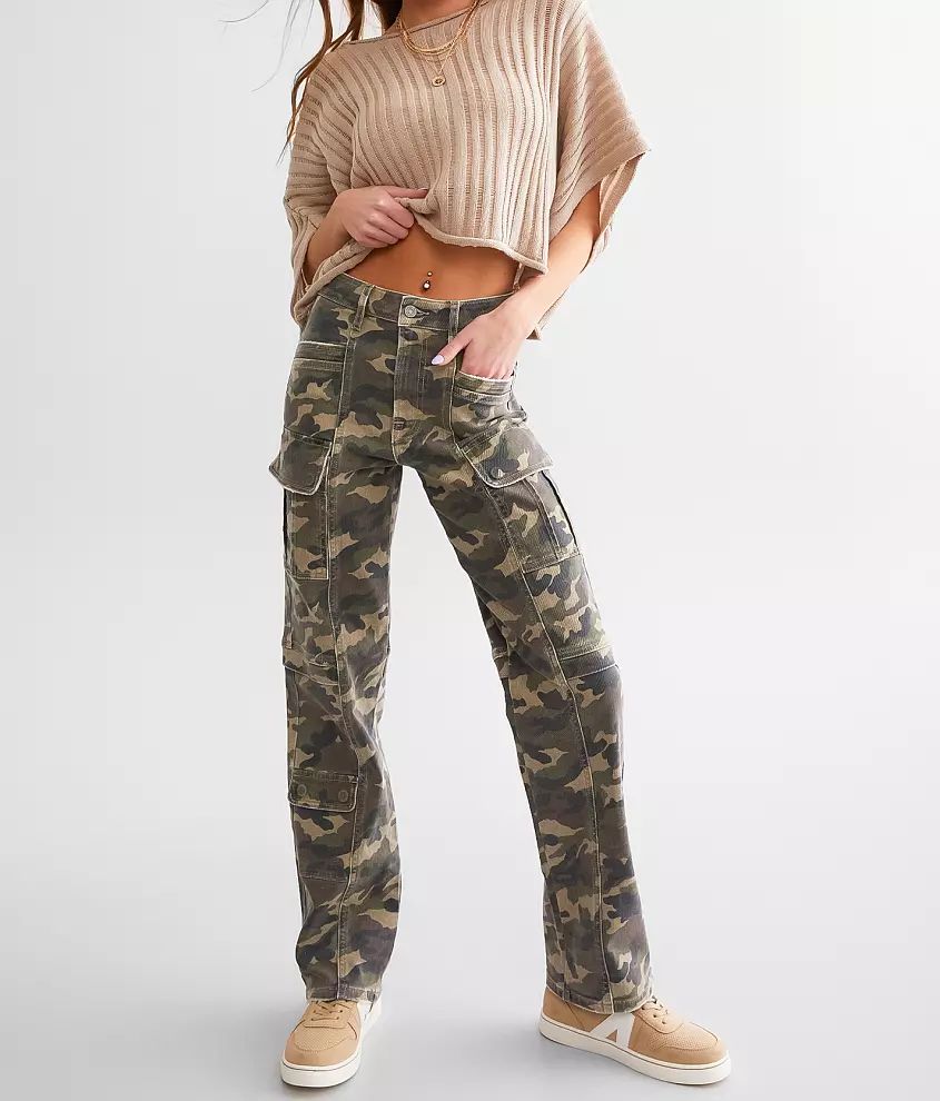 Tracey Camo Cargo Straight Stretch Jean | Buckle