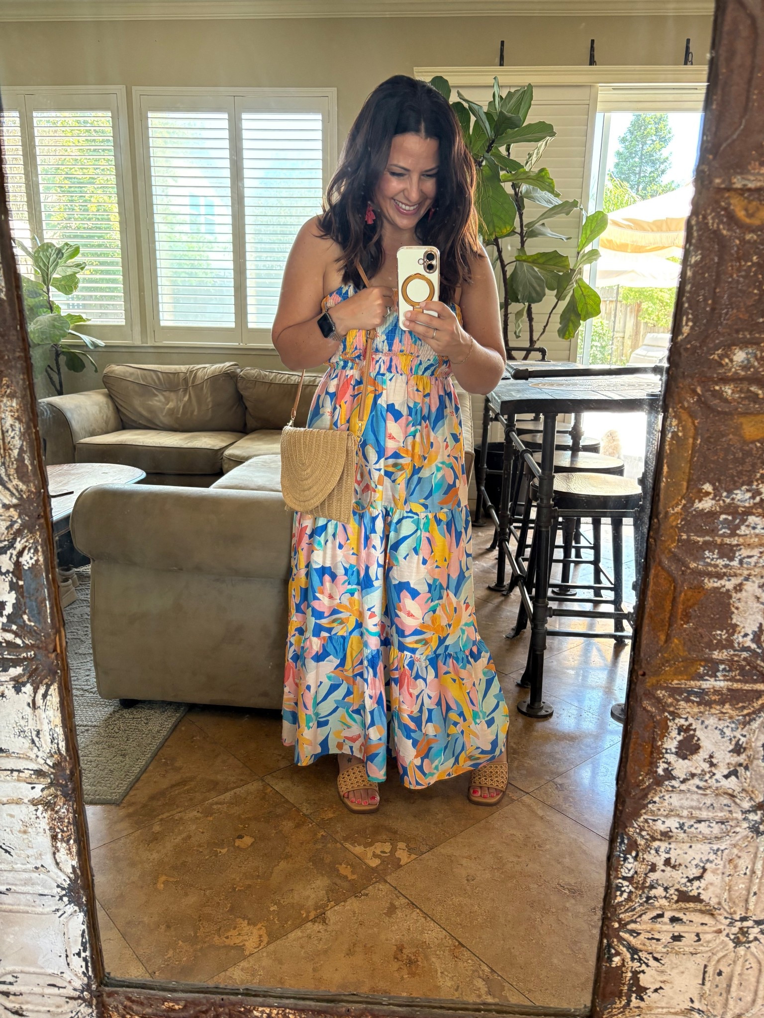 Perfect graduation special occasion, wedding guest summer dress. It’s petite friendly, adjustable straps and smocked bodice with lots of stretch. Comes in lots of prints and would be maternity friendly. I’m 5’2” and wearing a small.
Amazon fashionn

#LTKParties #LTKPetite #LTKOver40
