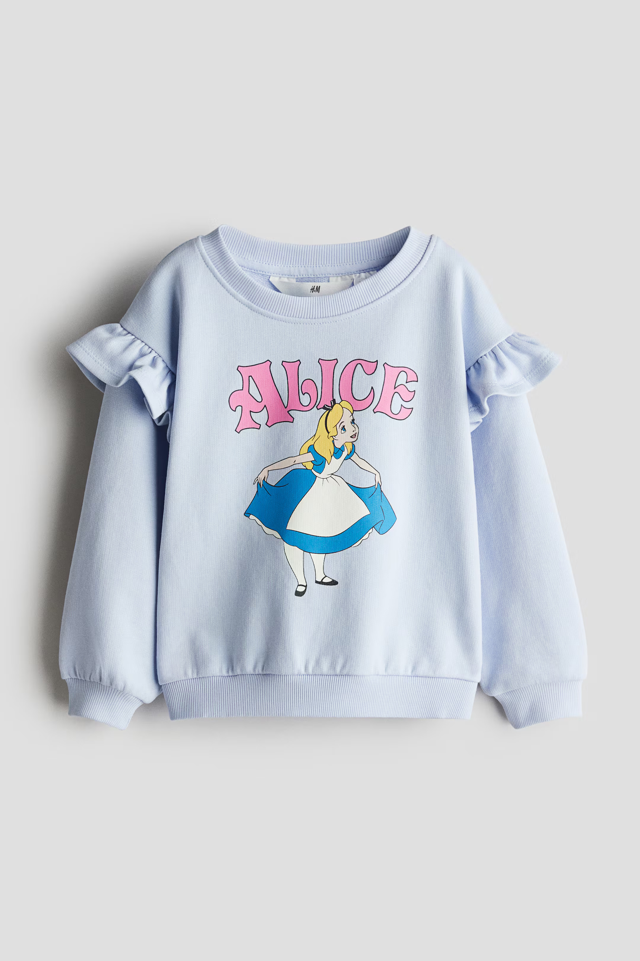 Ruffle-Trimmed Printed Sweatshirt | H&M (US + CA)