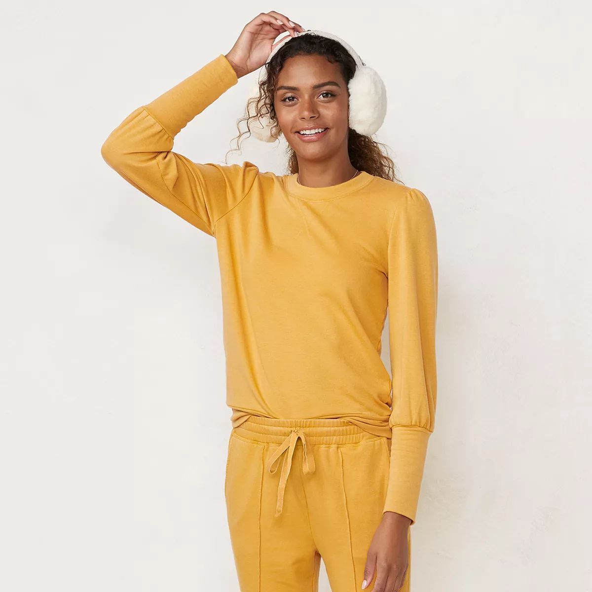 Women's LC Lauren Conrad Puff-Sleeve Sweatshirt | Kohl's