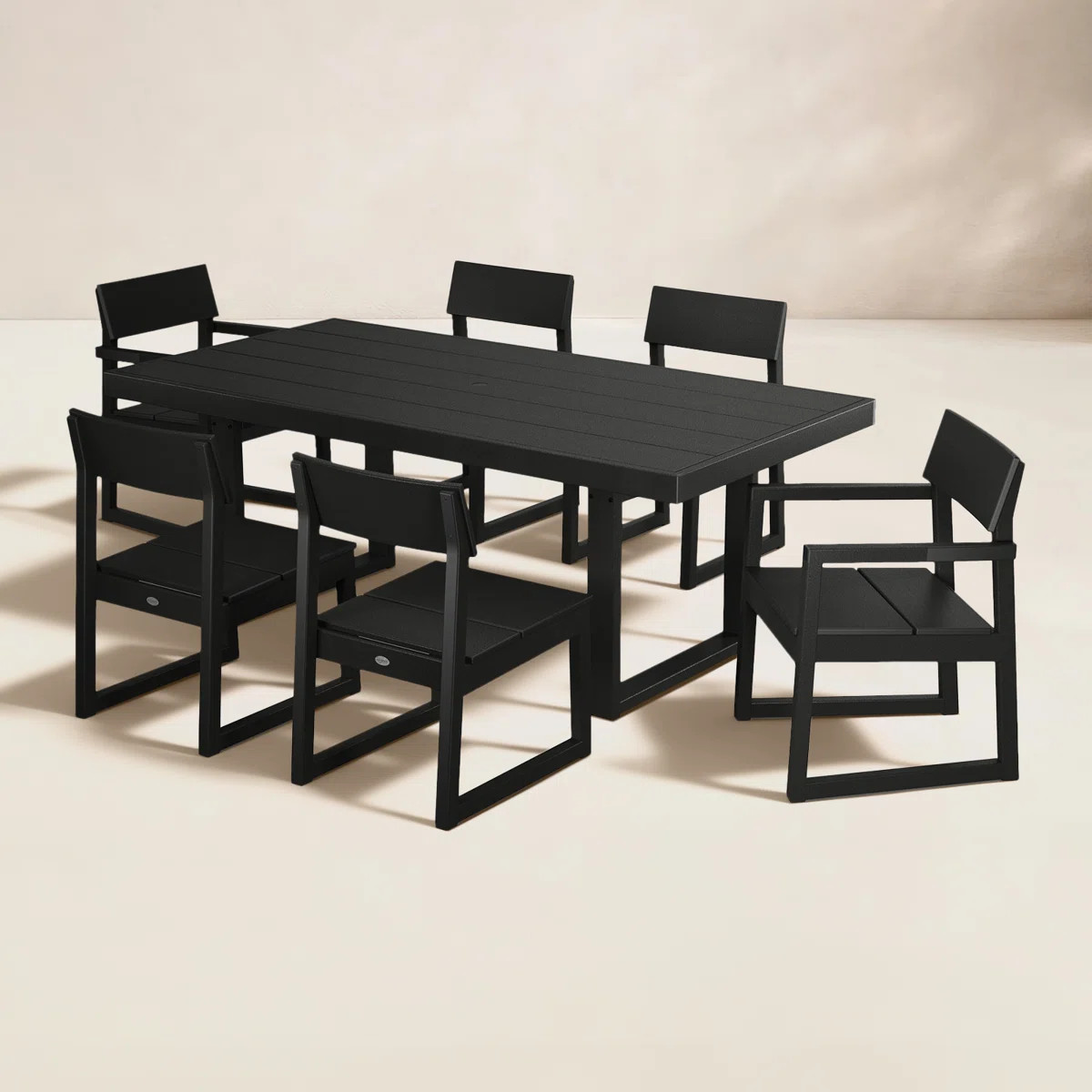Edge Rectangular 6-Person 78'' Long Dining Set (Set of 7) | Wayfair North America