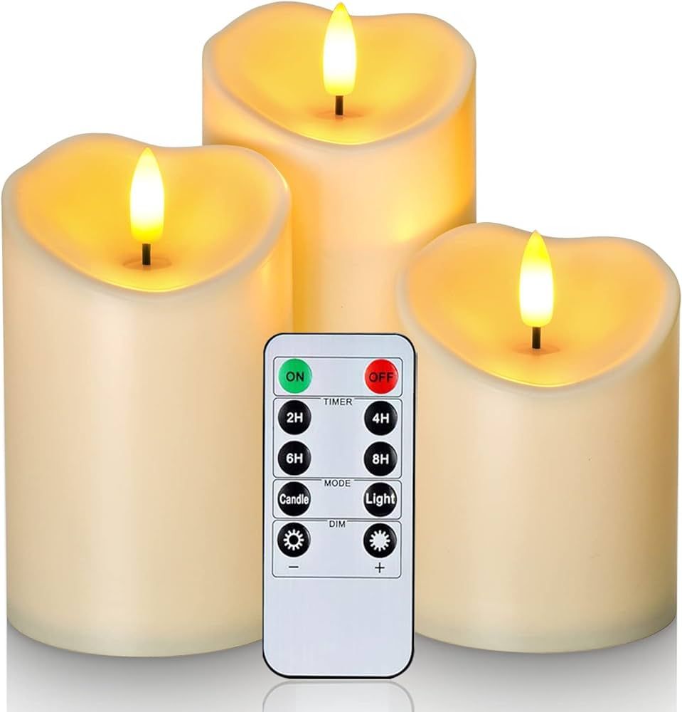 Homemory Flameless Candles, Battery Candles, LED Candles, Battery Operated Candles with Remote Ti... | Amazon (US)