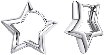 FindChic Hypoallergenic Small Star/Heart/Spike/Square Huggie Earrings for Women 14K Gold/Platinum... | Amazon (US)