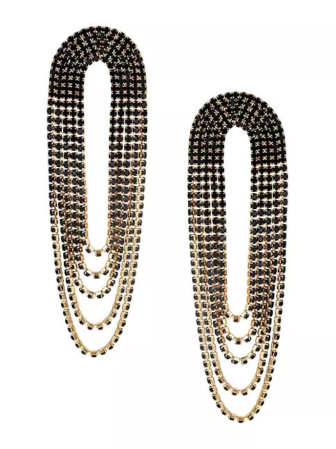 18K Gold-Plated & Cubic Zirconia Fringe Earrings | Saks Fifth Avenue