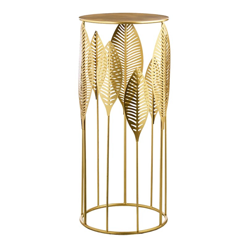 Metal Leaf Plant Stand, Medium | At Home