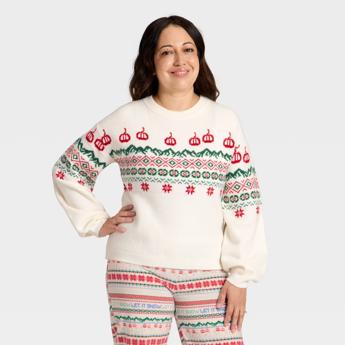 Women's Fair Isle Holiday Matching Family Sweater - Wondershop™ Cream | Target