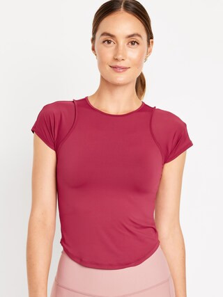 FlowForm Cropped Cutout-Back Top for Women | Old Navy (US)
