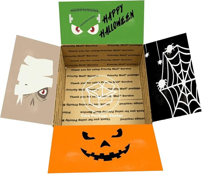 Halloween Box Care Package Stickers for Shipping Box - Mummy | Amazon (US)
